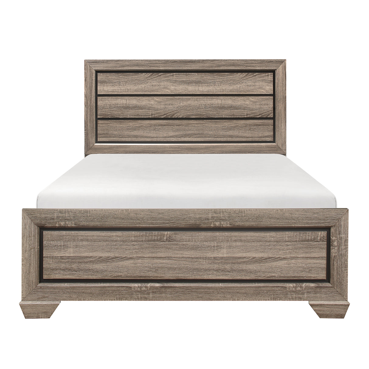 Beechnut Light Elm 4-Piece Bedroom Set (Queen Bed, Nightstand, Dresser, Mirror) from Homelegance - Luna Furniture