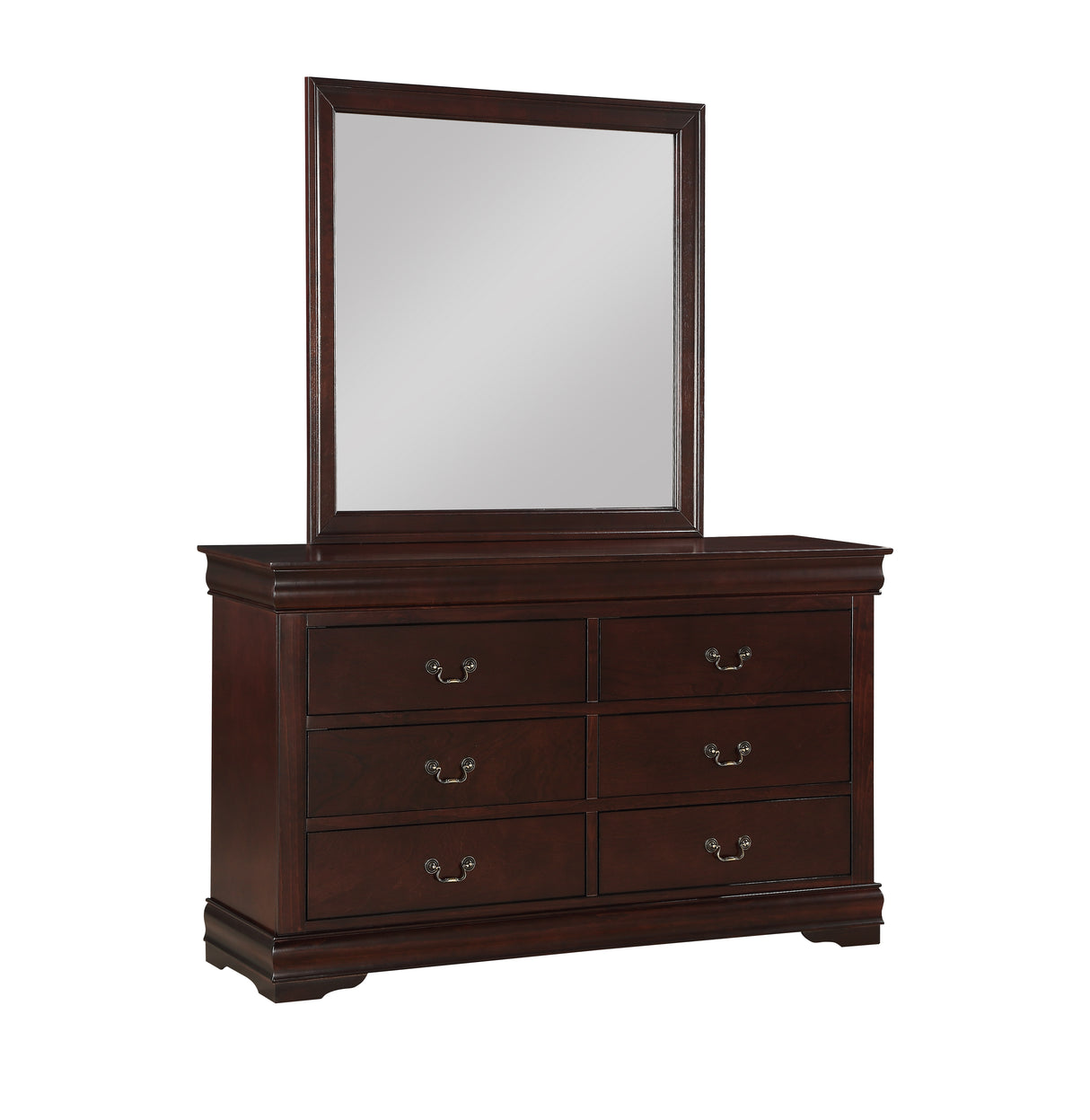 Louis Philip Cherry Mirror (Mirror Only) from Crown Mark - Luna Furniture