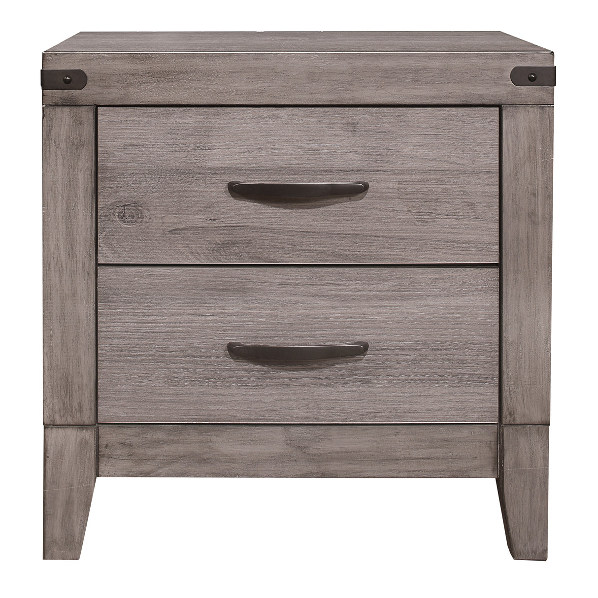 Woodrow Brownish Gray 4-Piece Bedroom Set (Queen Bed, Nightstand, Dresser, Mirror) from Homelegance - Luna Furniture