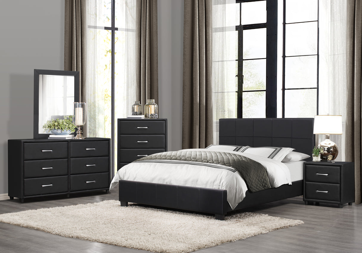 Lorenzi Black Eastern King Platform Bed from Homelegance - Luna Furniture