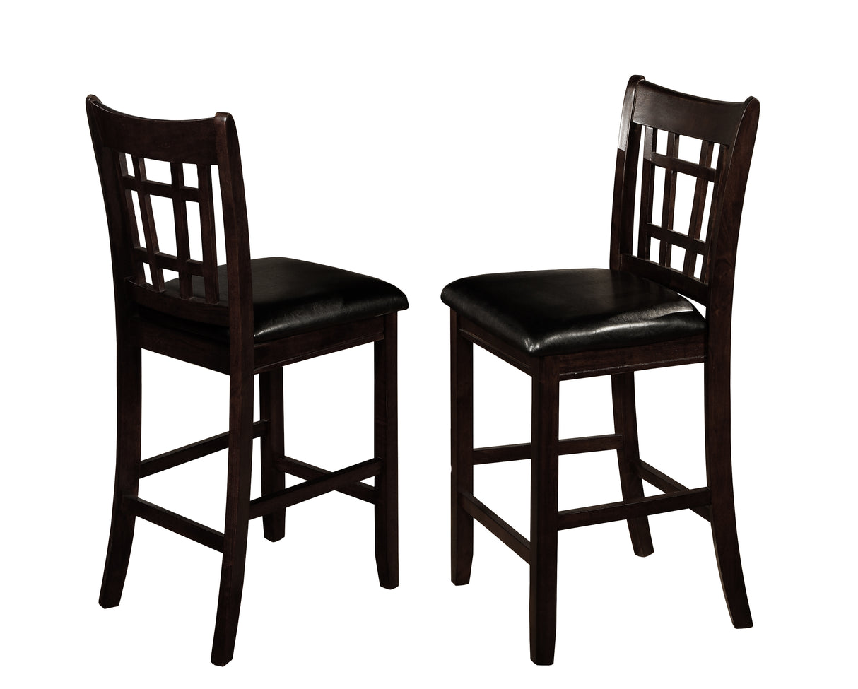 Hartwell Espresso Counter Height Chair, Set of 2 from Crown Mark - Luna Furniture