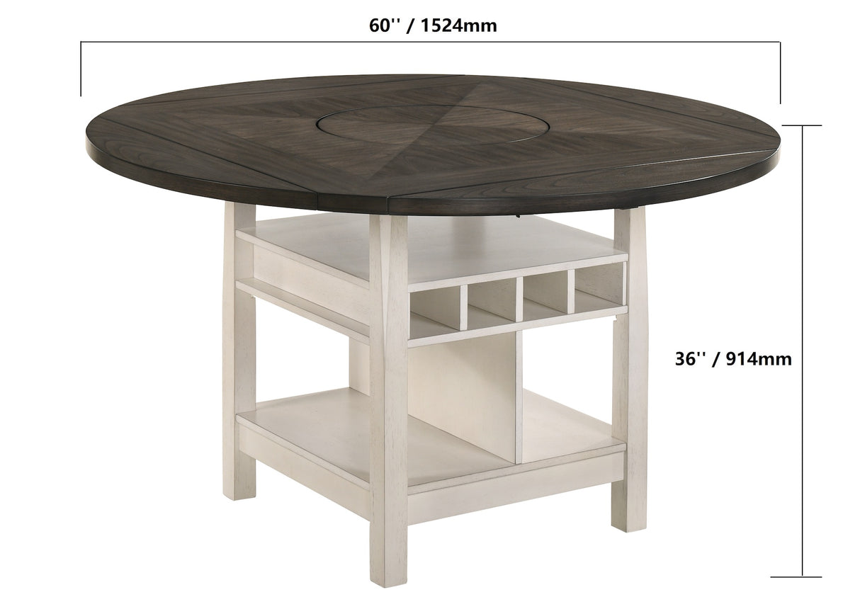 Conner Chalk/Gray Counter Height Table from Crown Mark - Luna Furniture