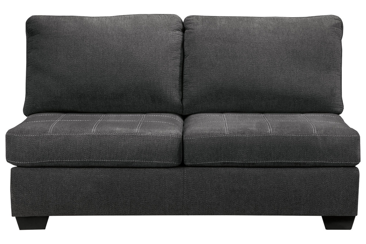 Ambee Slate Armless Loveseat from Ashley - Luna Furniture