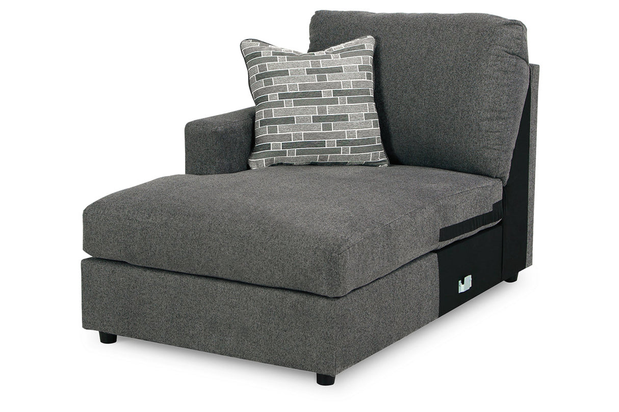 Edenfield Charcoal Left-Arm Facing Corner Chaise from Ashley - Luna Furniture
