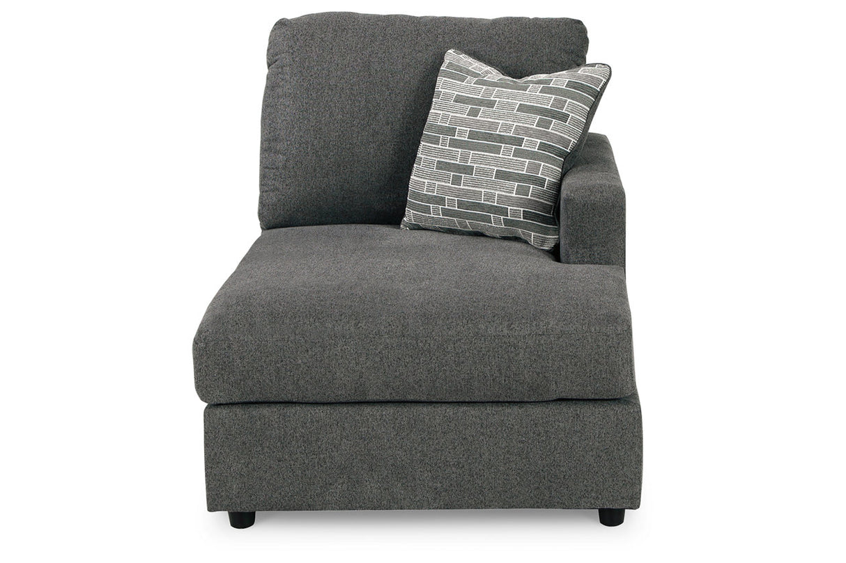 Edenfield Charcoal Right-Arm Facing Corner Chaise from Ashley - Luna Furniture