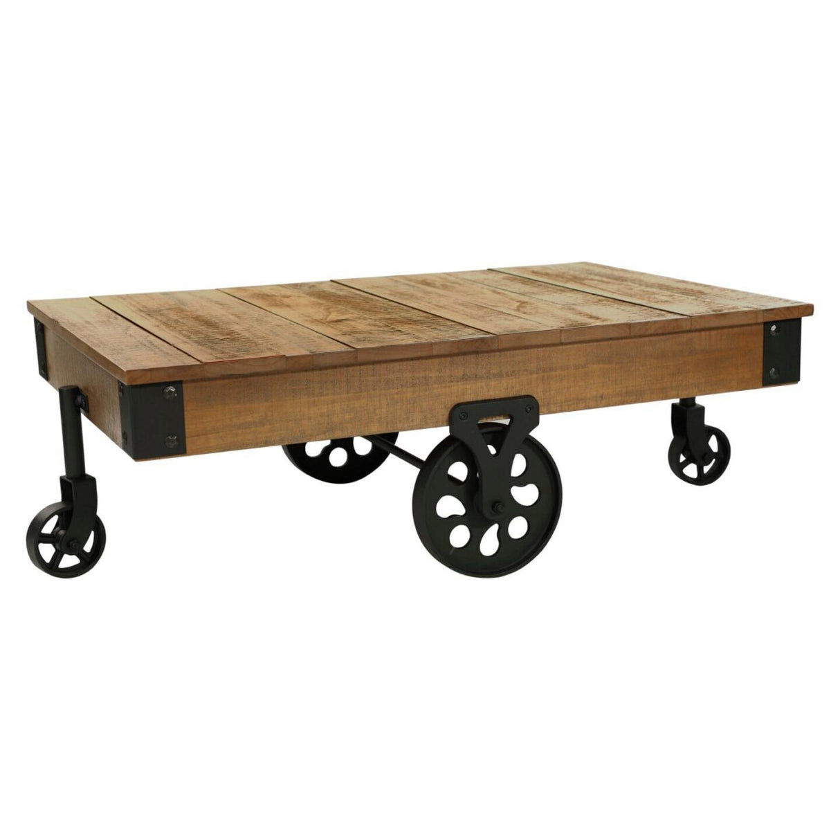 Factory Rustic Brown Cocktail Table from Homelegance - Luna Furniture