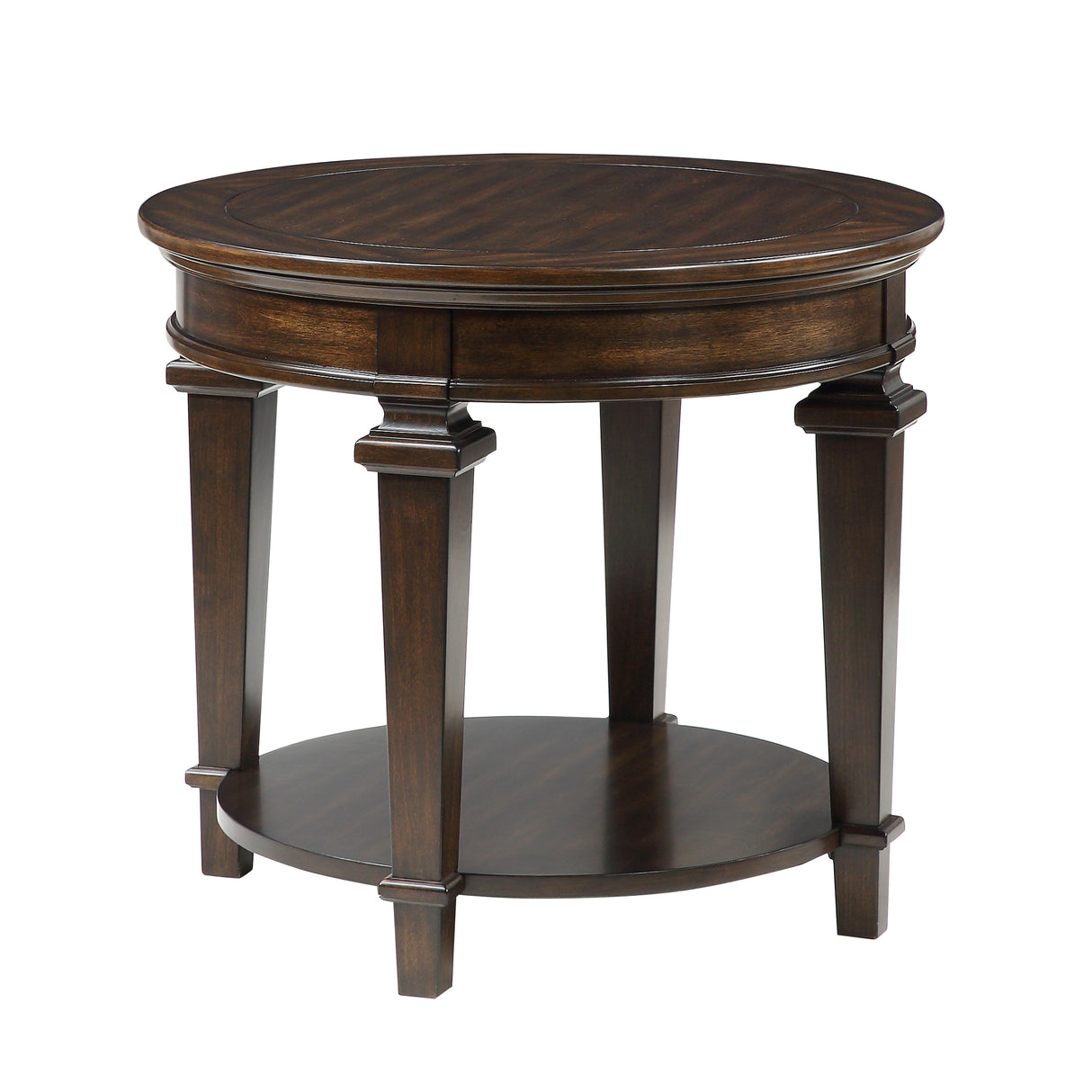 Tobias Espresso Round End Table from Homelegance - Luna Furniture