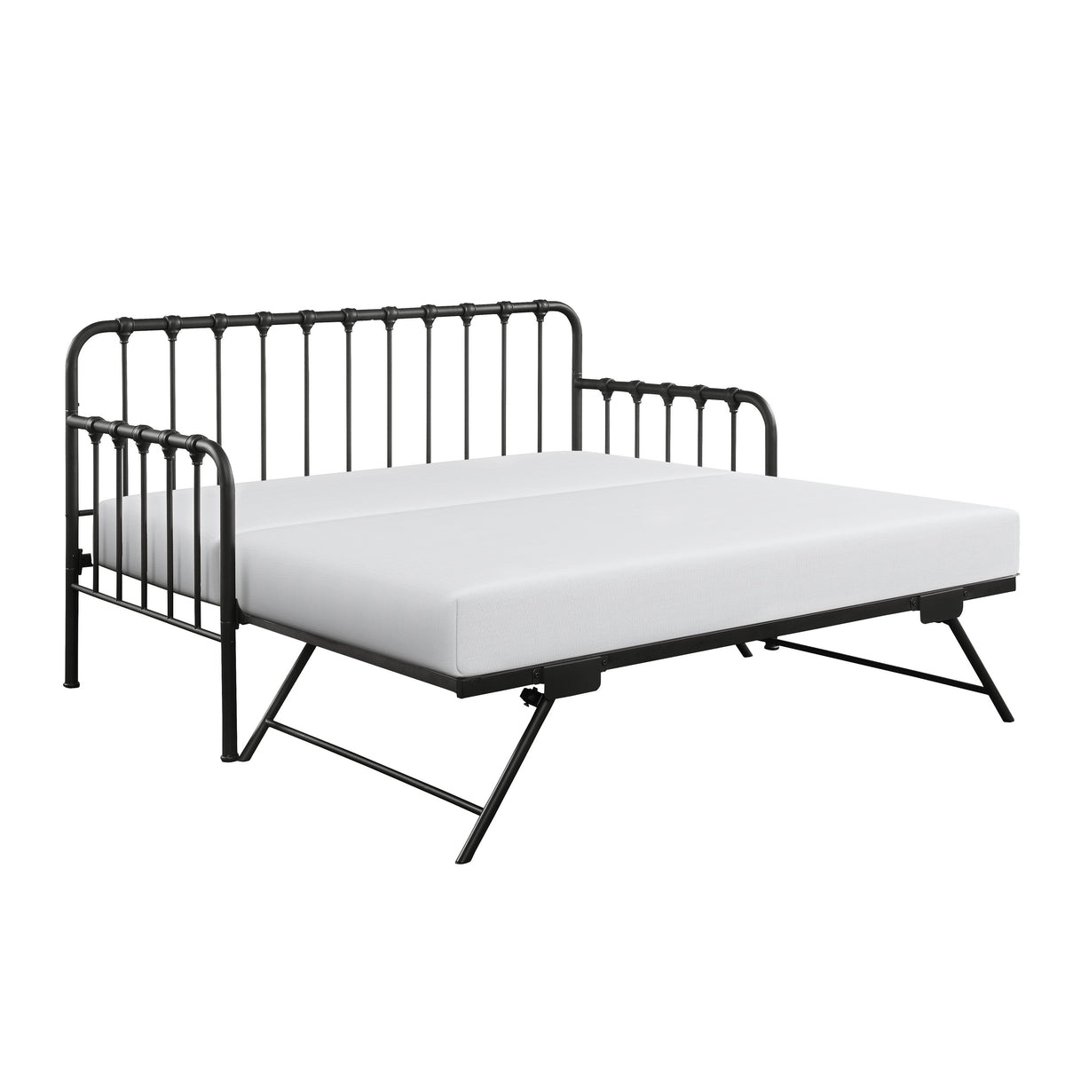 4983MBKNT DAYBED WITH LIFTUP TRUNDLE, BLACK, 3A Luna Furniture
