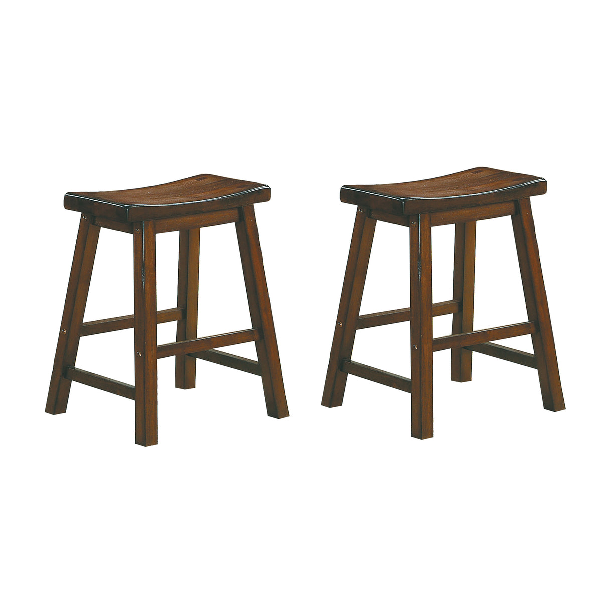 Saddleback Warm Cherry Dining Stool, RTA, Set of 2 from Homelegance - Luna Furniture