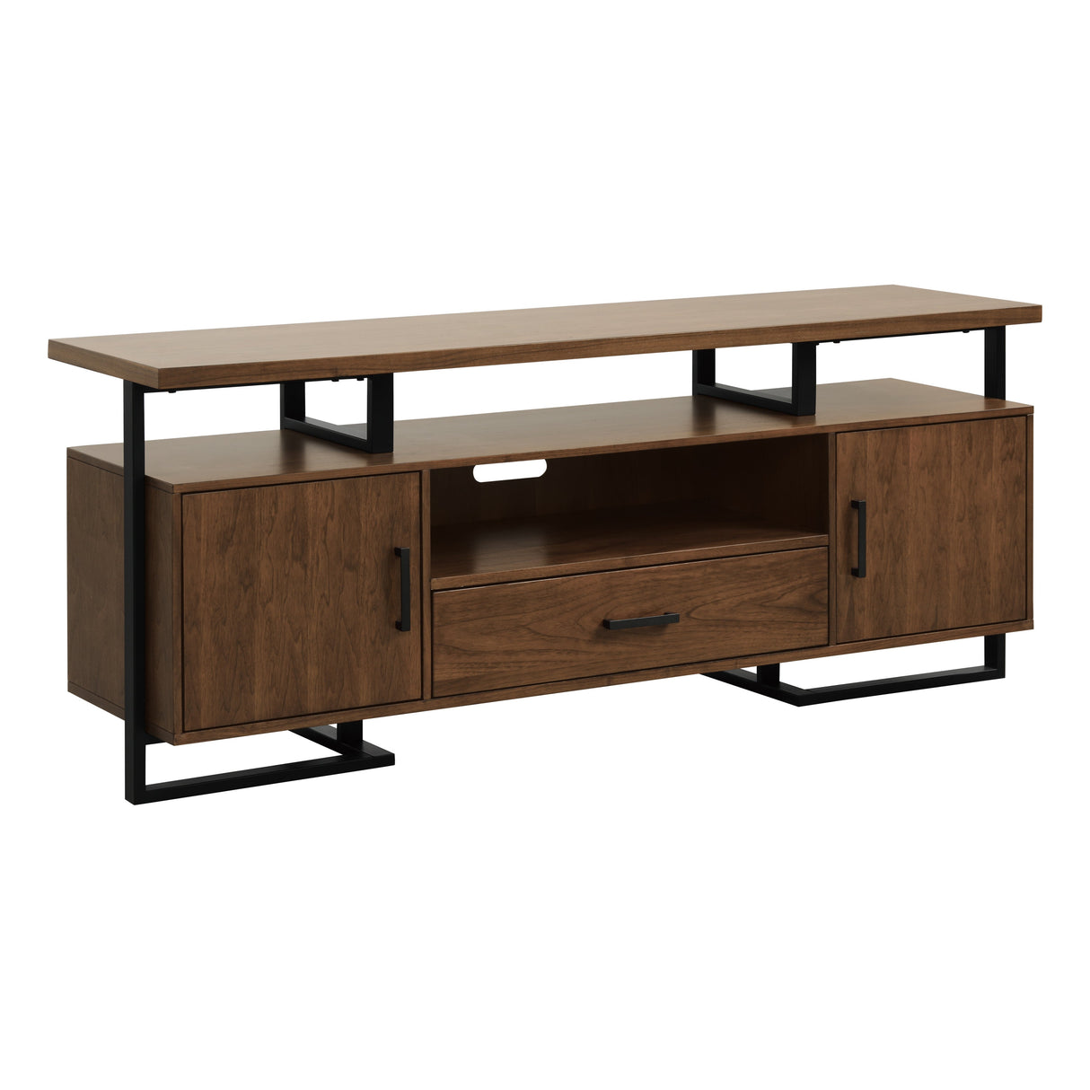 Sedley Walnut/Rustic Black Entertainment Center from Homelegance - Luna Furniture