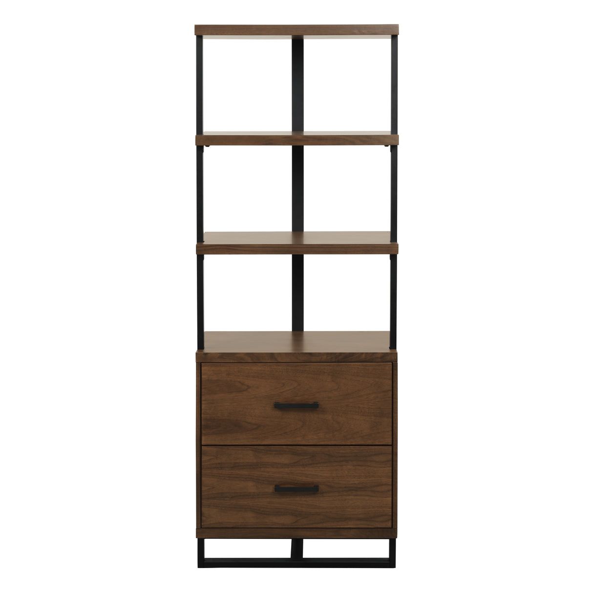 Sedley Walnut/Rustic Black Side Piers from Homelegance - Luna Furniture