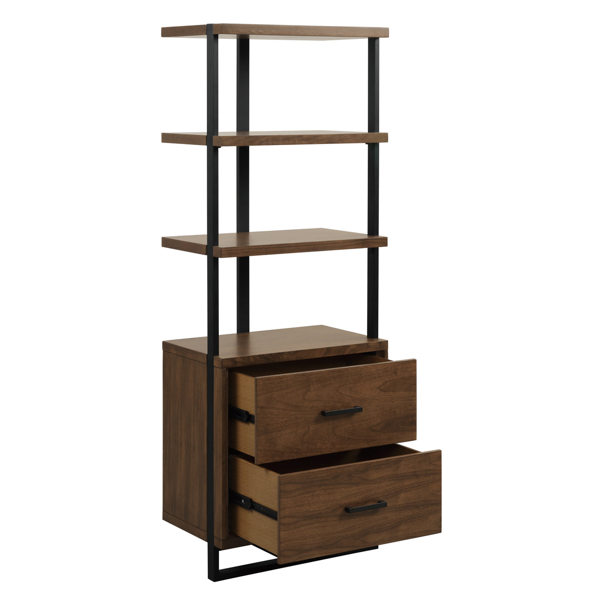 Sedley Walnut/Rustic Black Side Piers from Homelegance - Luna Furniture