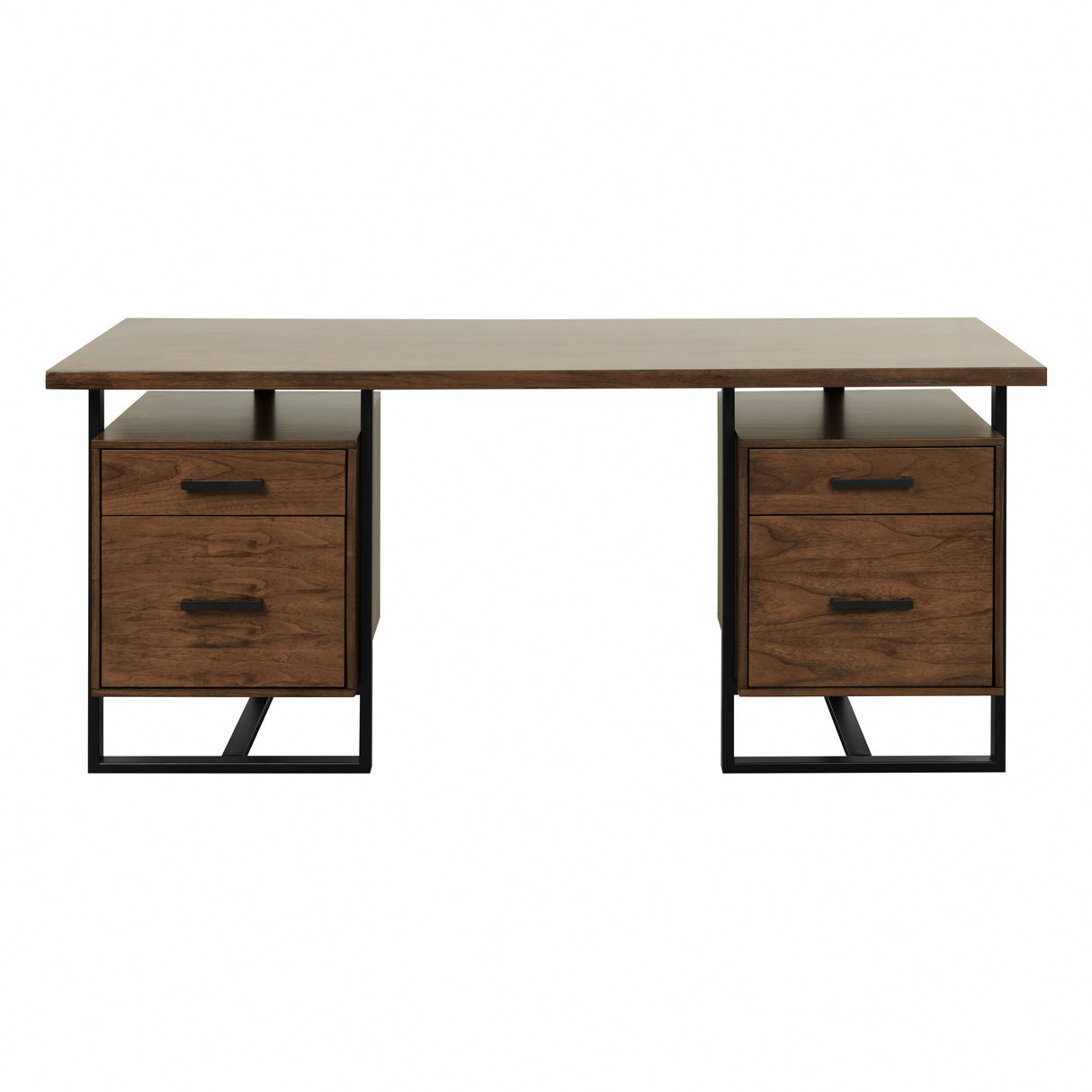 Sedley Walnut/Rustic Black Writing Desk from Homelegance - Luna Furniture