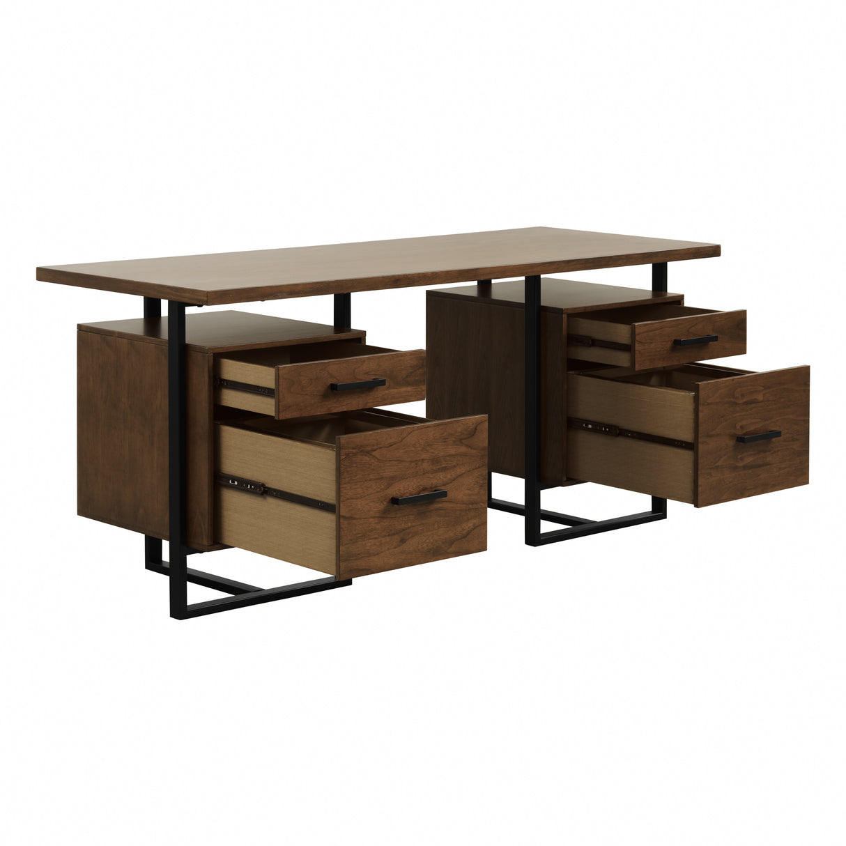 Sedley Walnut/Rustic Black Writing Desk from Homelegance - Luna Furniture