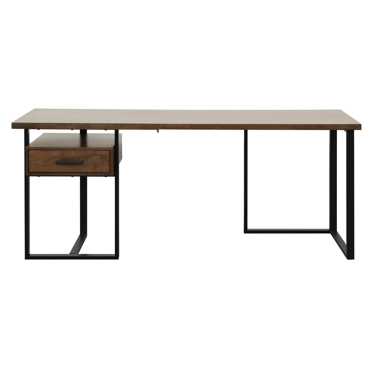 Sedley Walnut/Rustic Black Return Desk from Homelegance - Luna Furniture