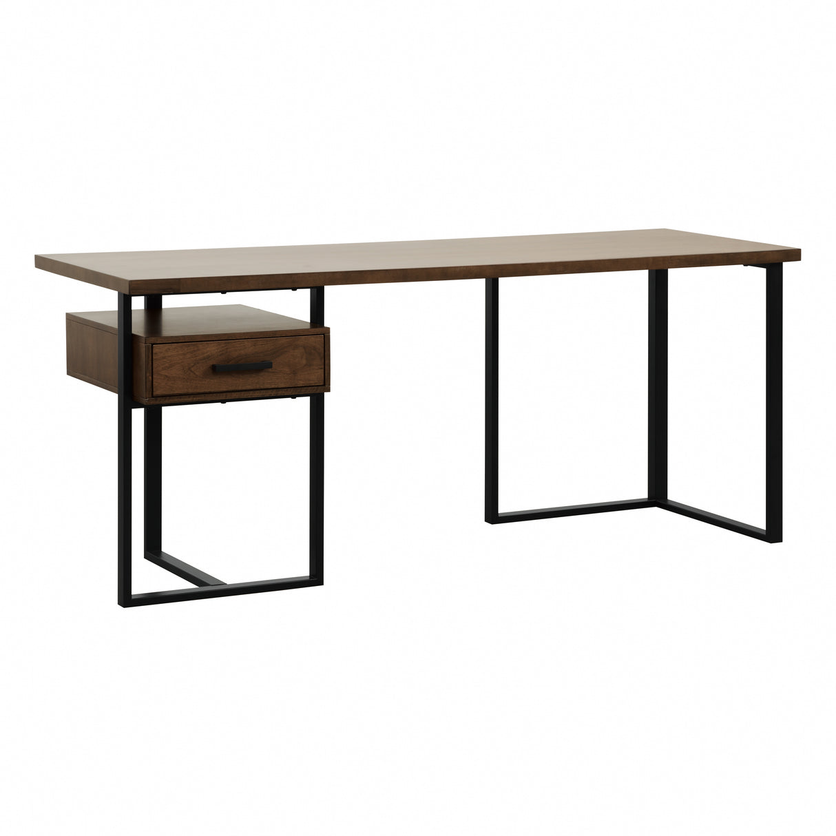 Sedley Walnut/Rustic Black Return Desk from Homelegance - Luna Furniture