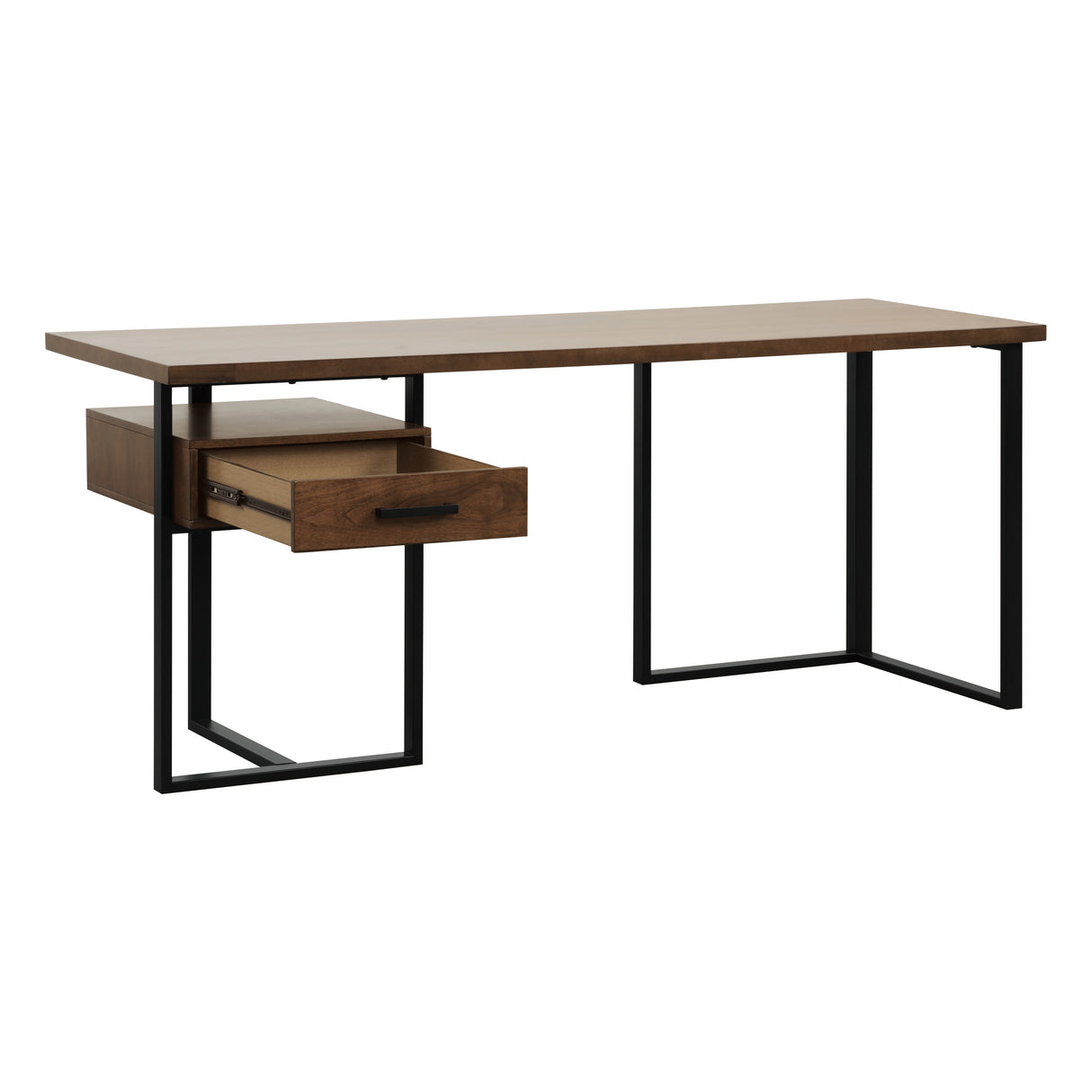 Sedley Walnut/Rustic Black Return Desk from Homelegance - Luna Furniture