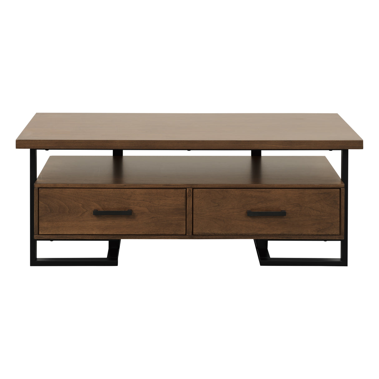 Sedley Walnut/Rustic Black Cocktail Table from Homelegance - Luna Furniture