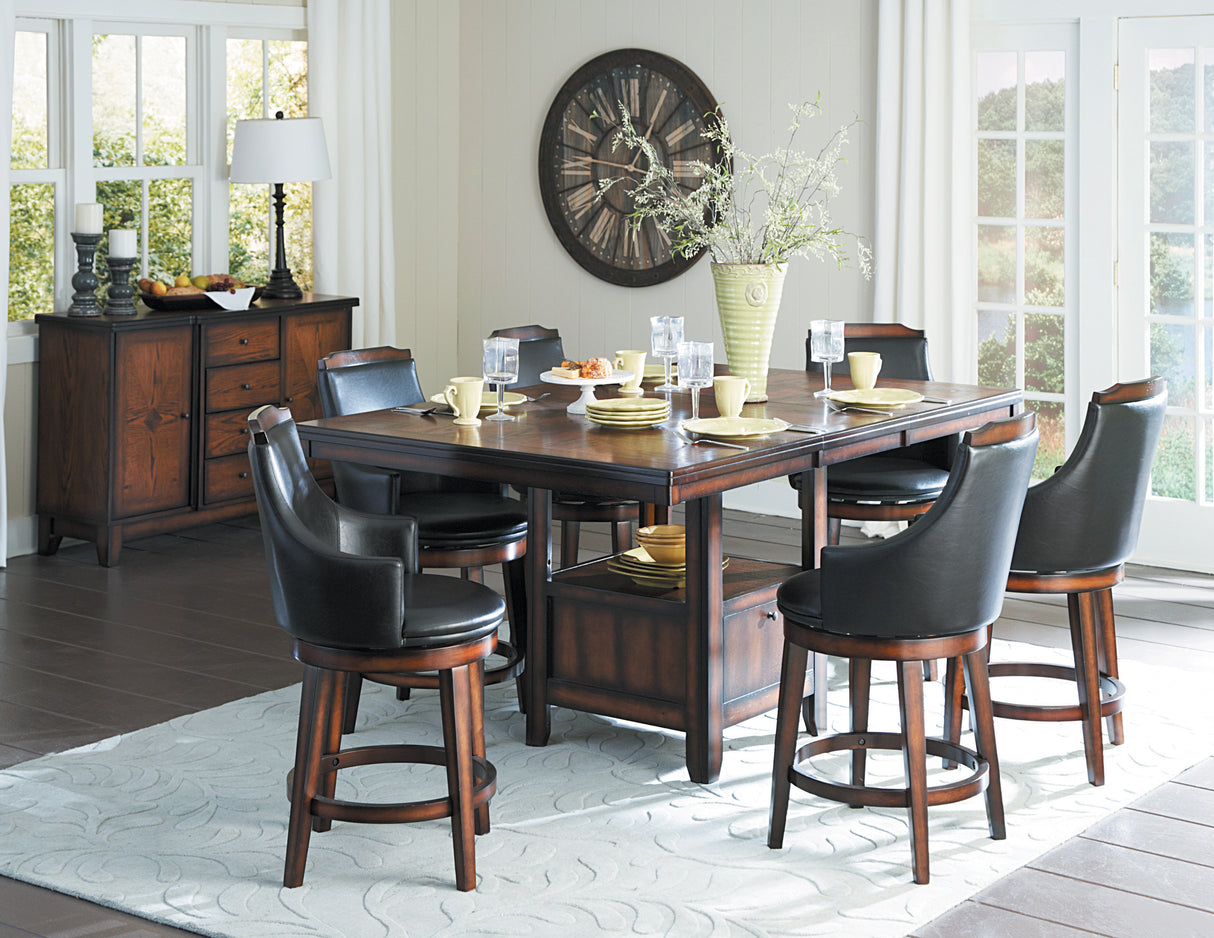 Bayshore Brown Swivel Counter Height Chair, Set of 2 from Homelegance - Luna Furniture