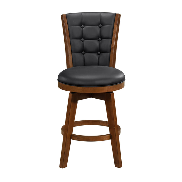 Medford Chestnut/Black Swivel Counter Height Chair, Set of 2