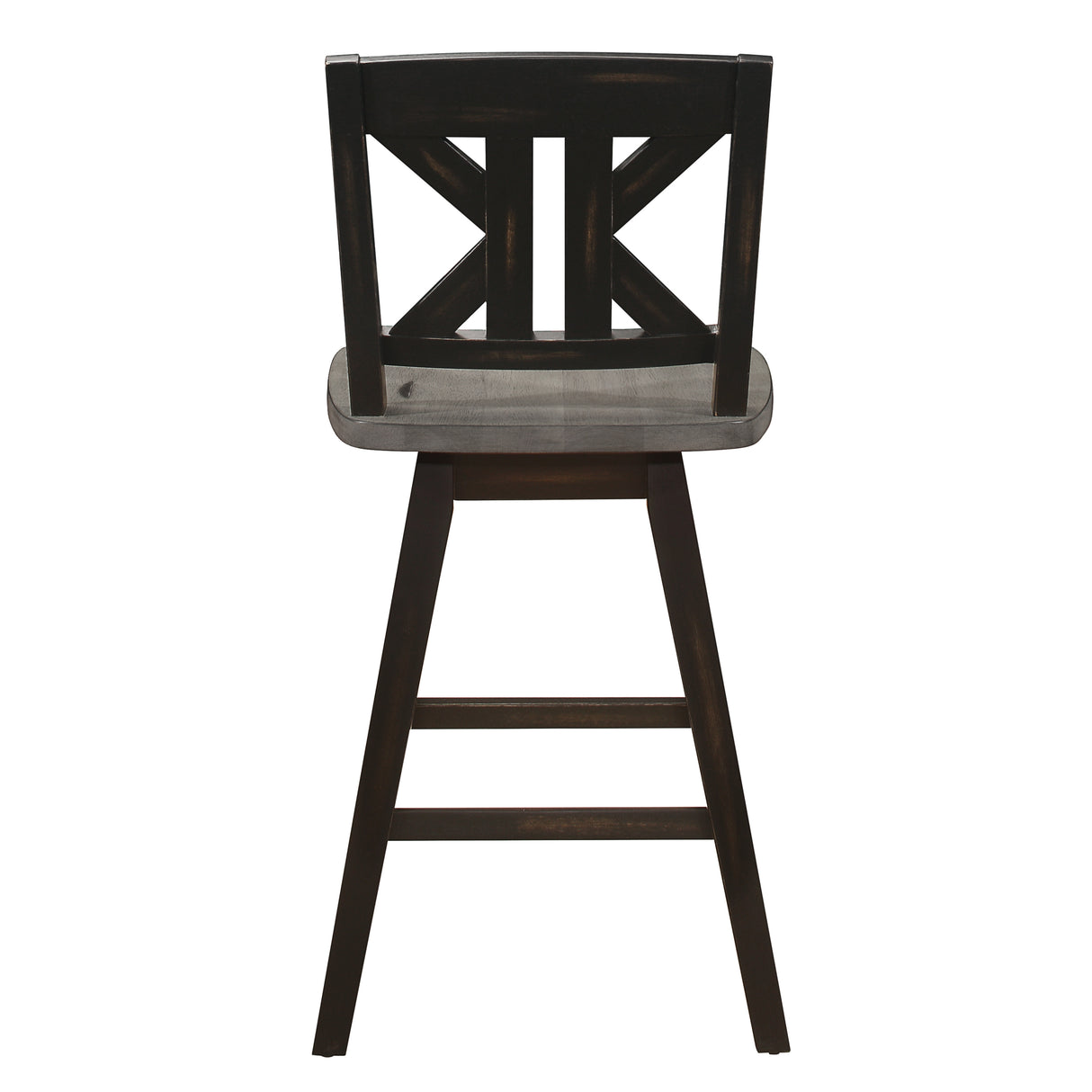 Amsonia Gray/Black Swivel Counter Height Chairs, Set of 2 from Homelegance - Luna Furniture