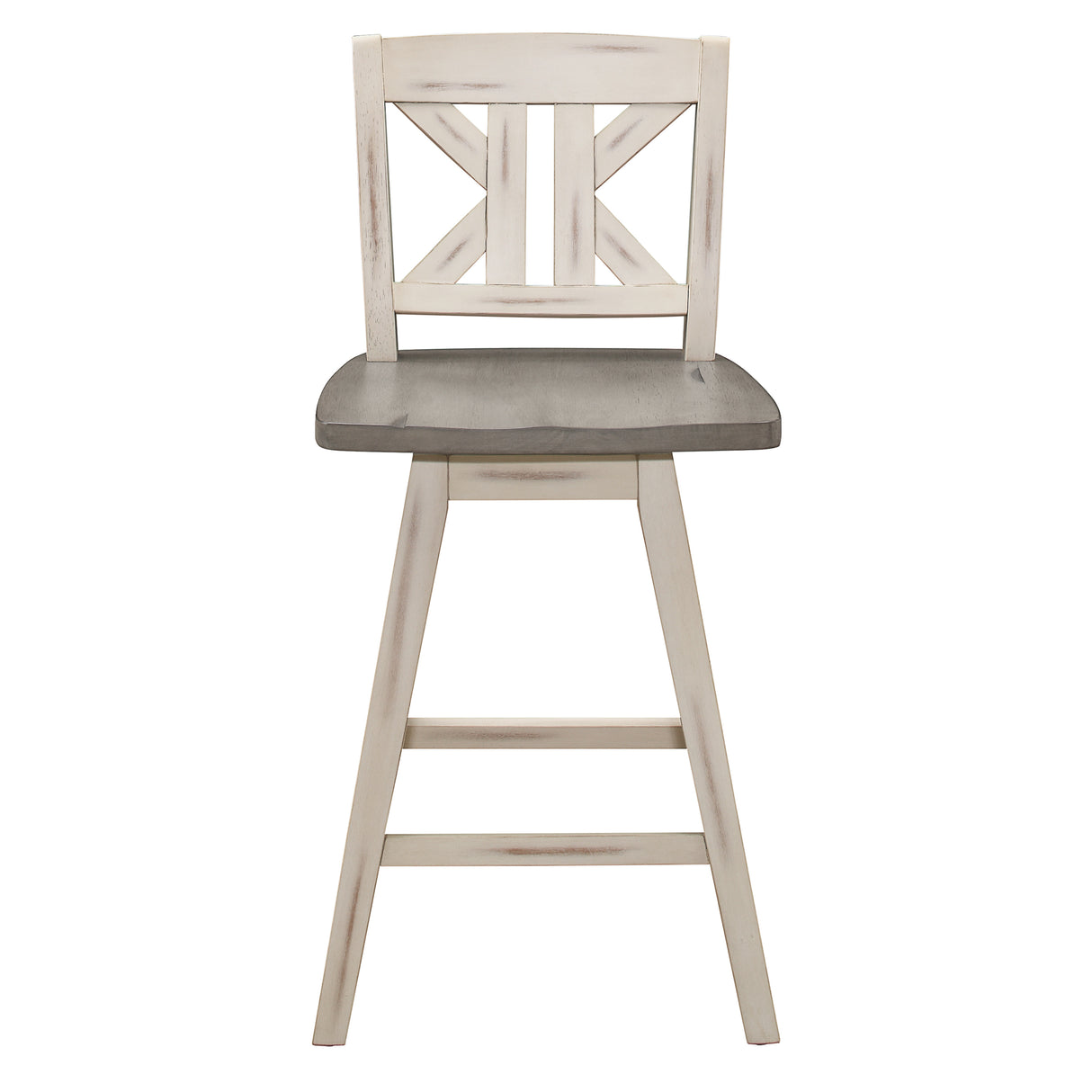 Amsonia Gray/White Swivel Counter Height Chairs, Set of 2 from Homelegance - Luna Furniture