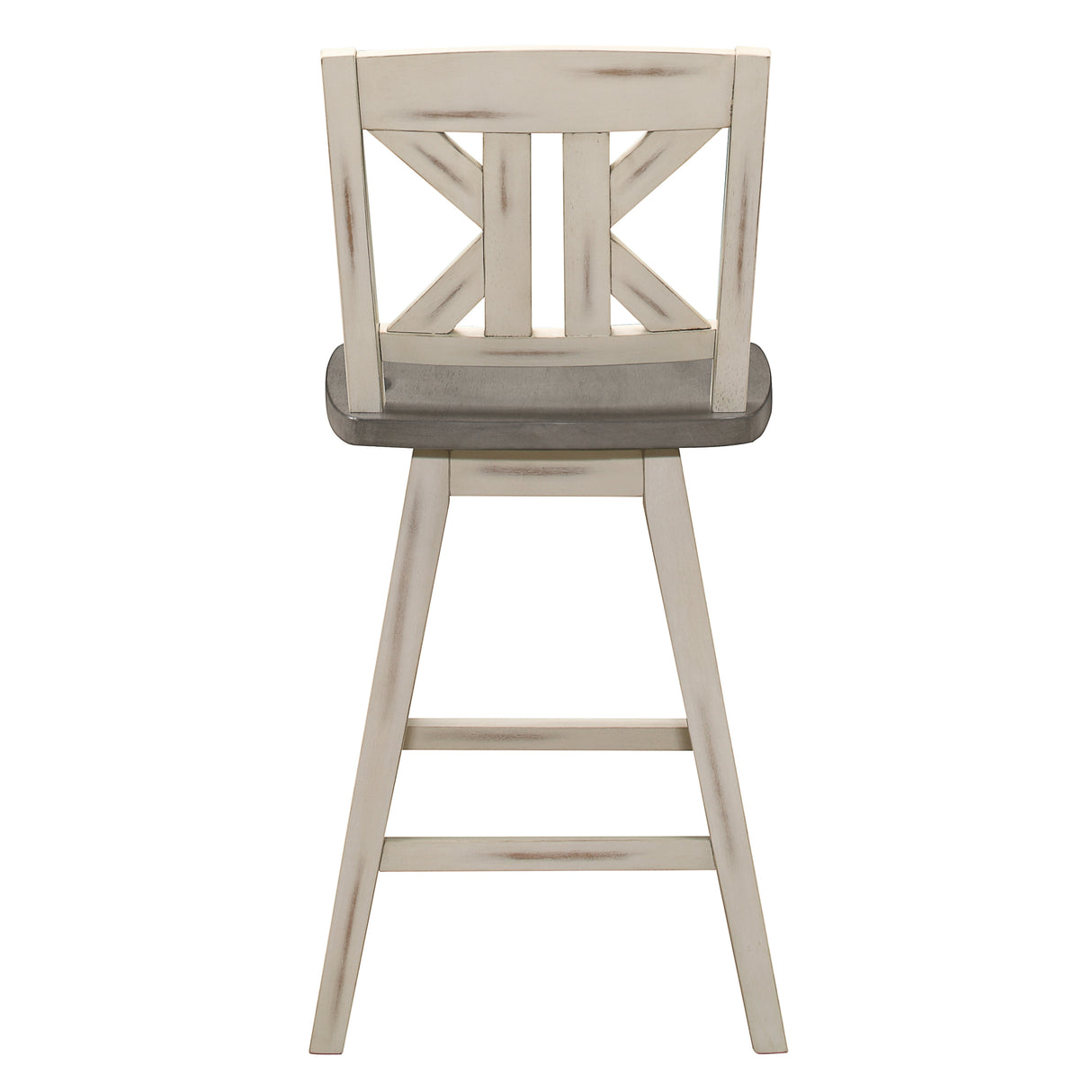 Amsonia Gray/White Swivel Counter Height Chairs, Set of 2 from Homelegance - Luna Furniture
