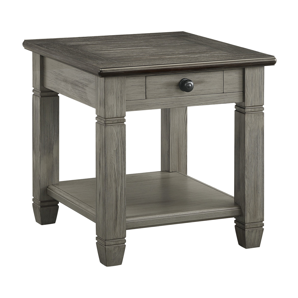 Granby Antique Gray End Table from Homelegance - Luna Furniture