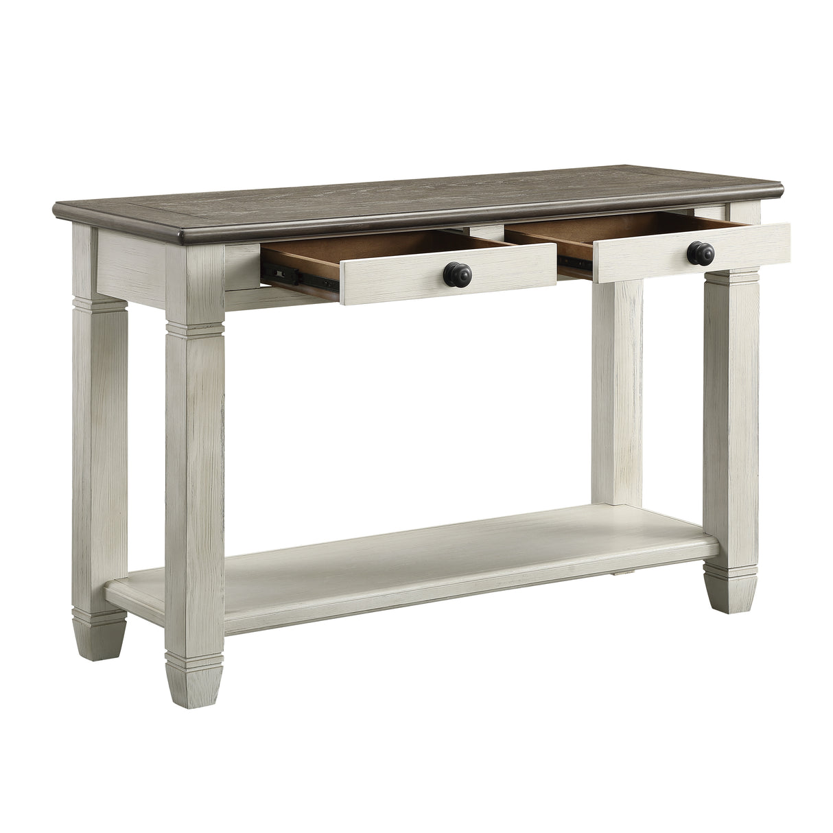Granby Antique White Sofa Table from Homelegance - Luna Furniture