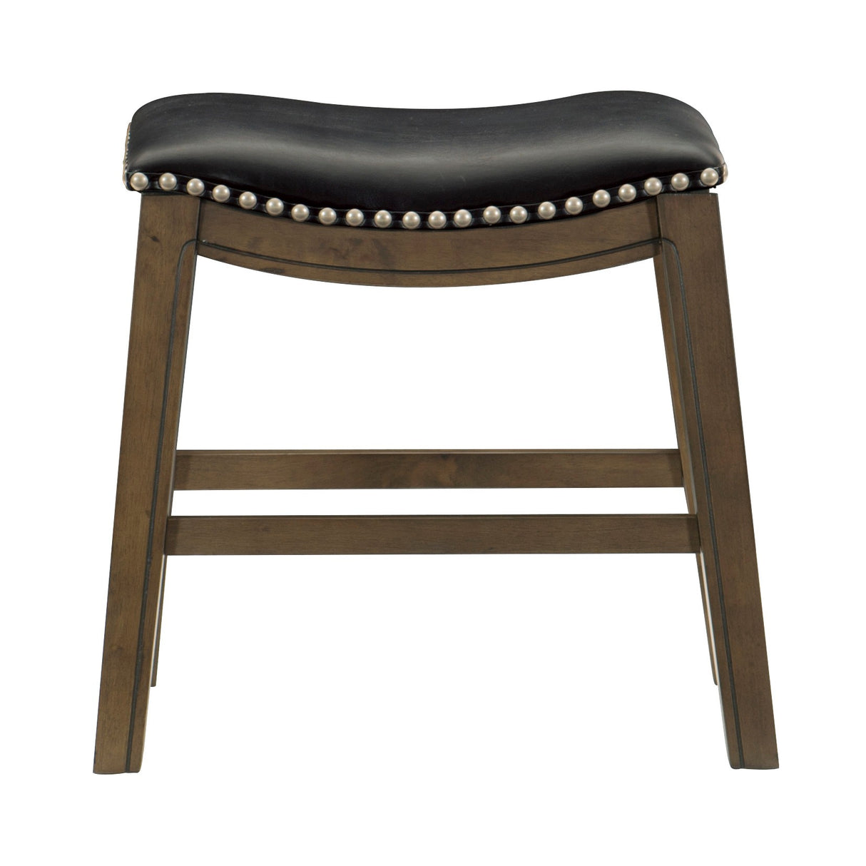 Ordway Black/Brown Dining Stool, Black from Homelegance - Luna Furniture