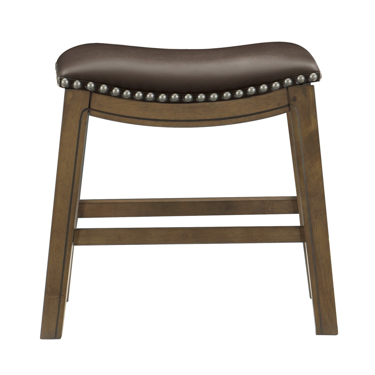 Ordway Brown/Brown Dining Stool, Brown from Homelegance - Luna Furniture