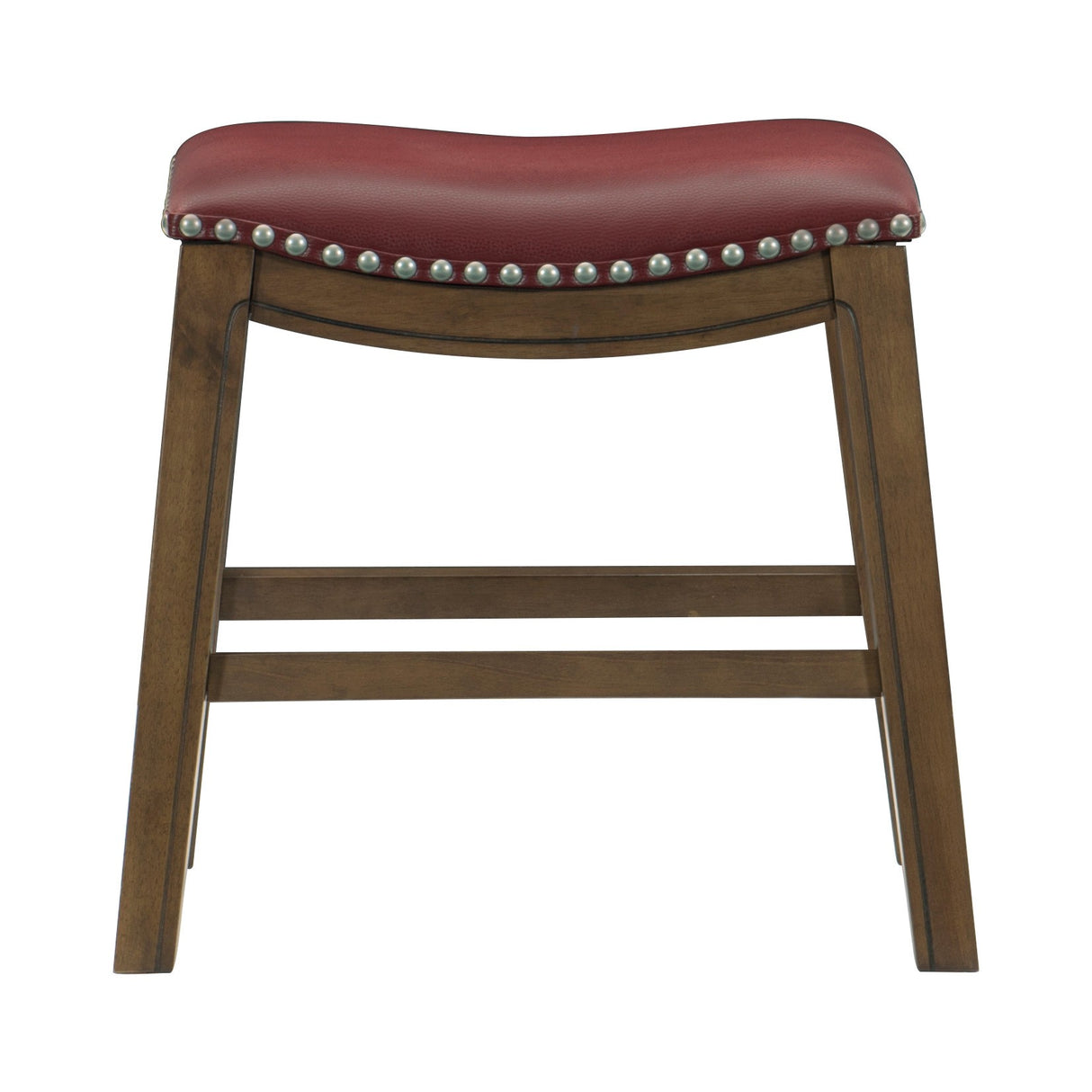 Ordway Red/Brown Dining Stool, Red from Homelegance - Luna Furniture
