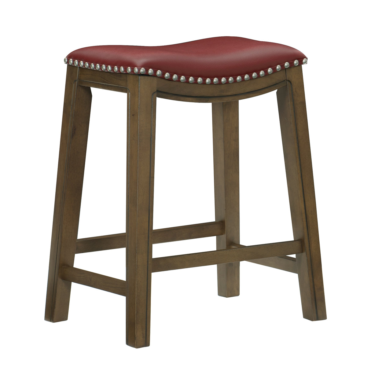 Ordway Red/Brown Counter Height Stool, Red from Homelegance - Luna Furniture