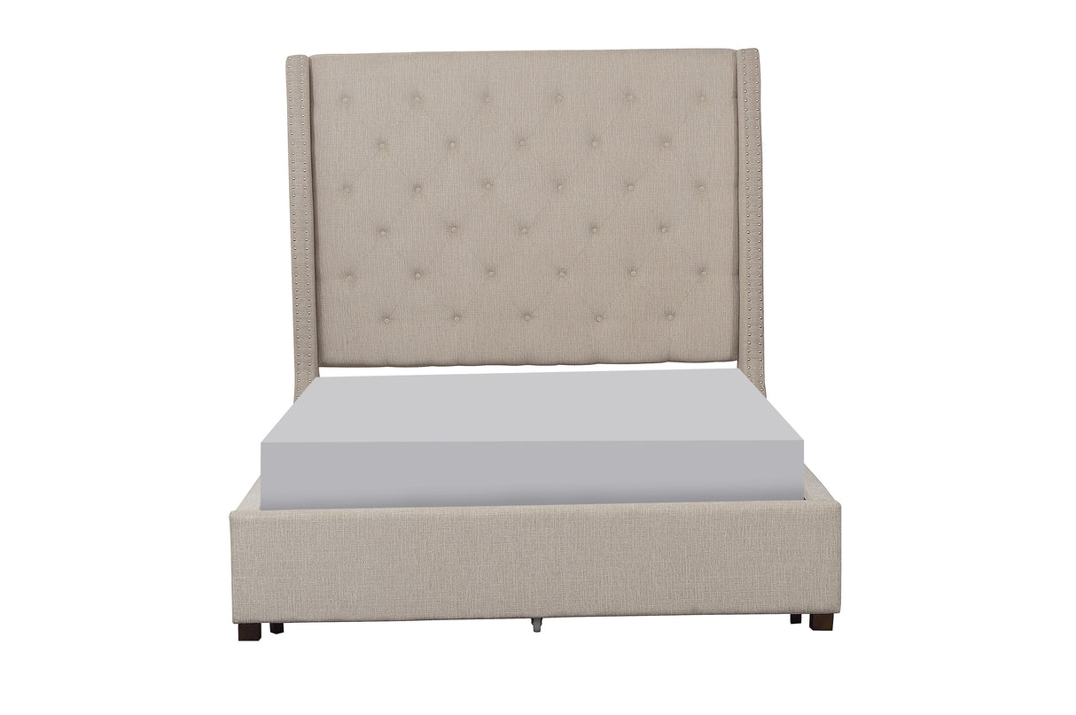 Fairborn Beige Eastern King Platform Bed from Homelegance - Luna Furniture