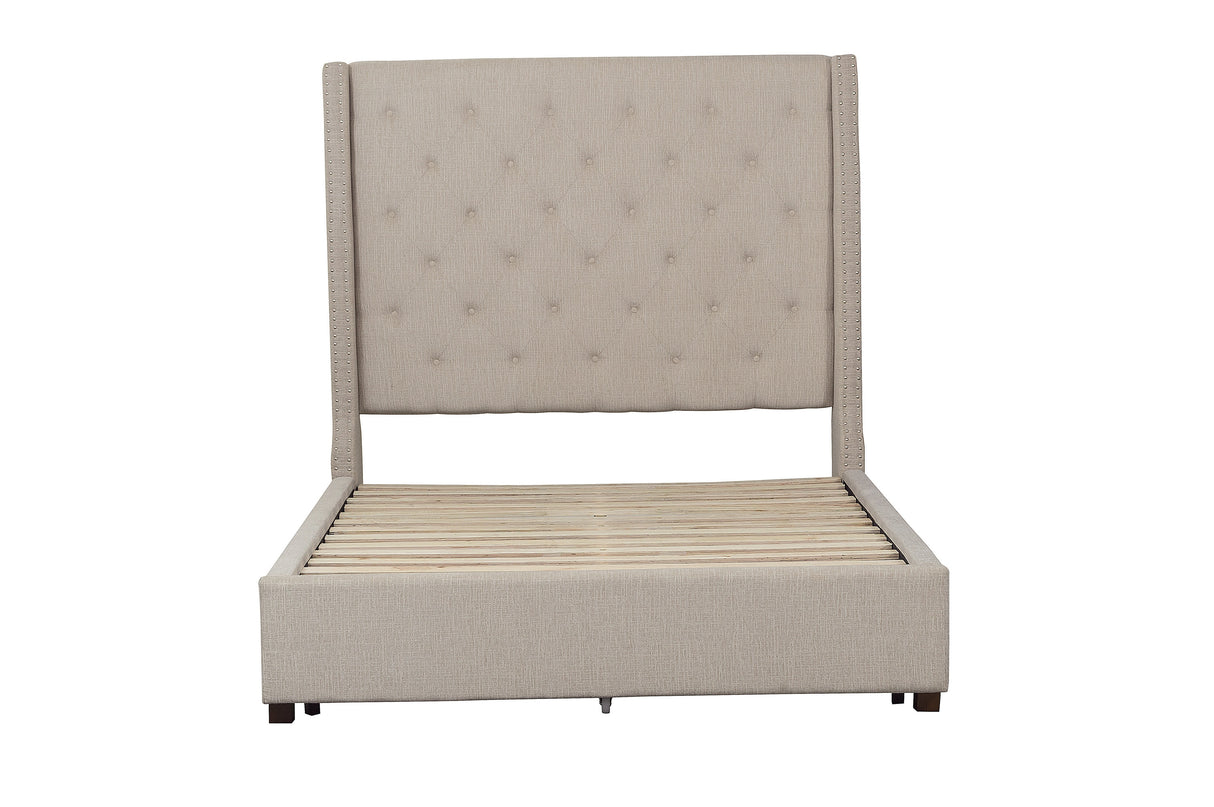 Fairborn Beige Eastern King Platform Bed from Homelegance - Luna Furniture