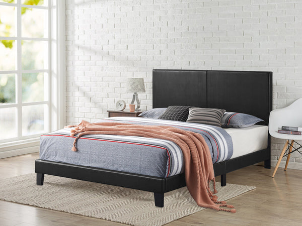 Latty Black Platform Queen Bed