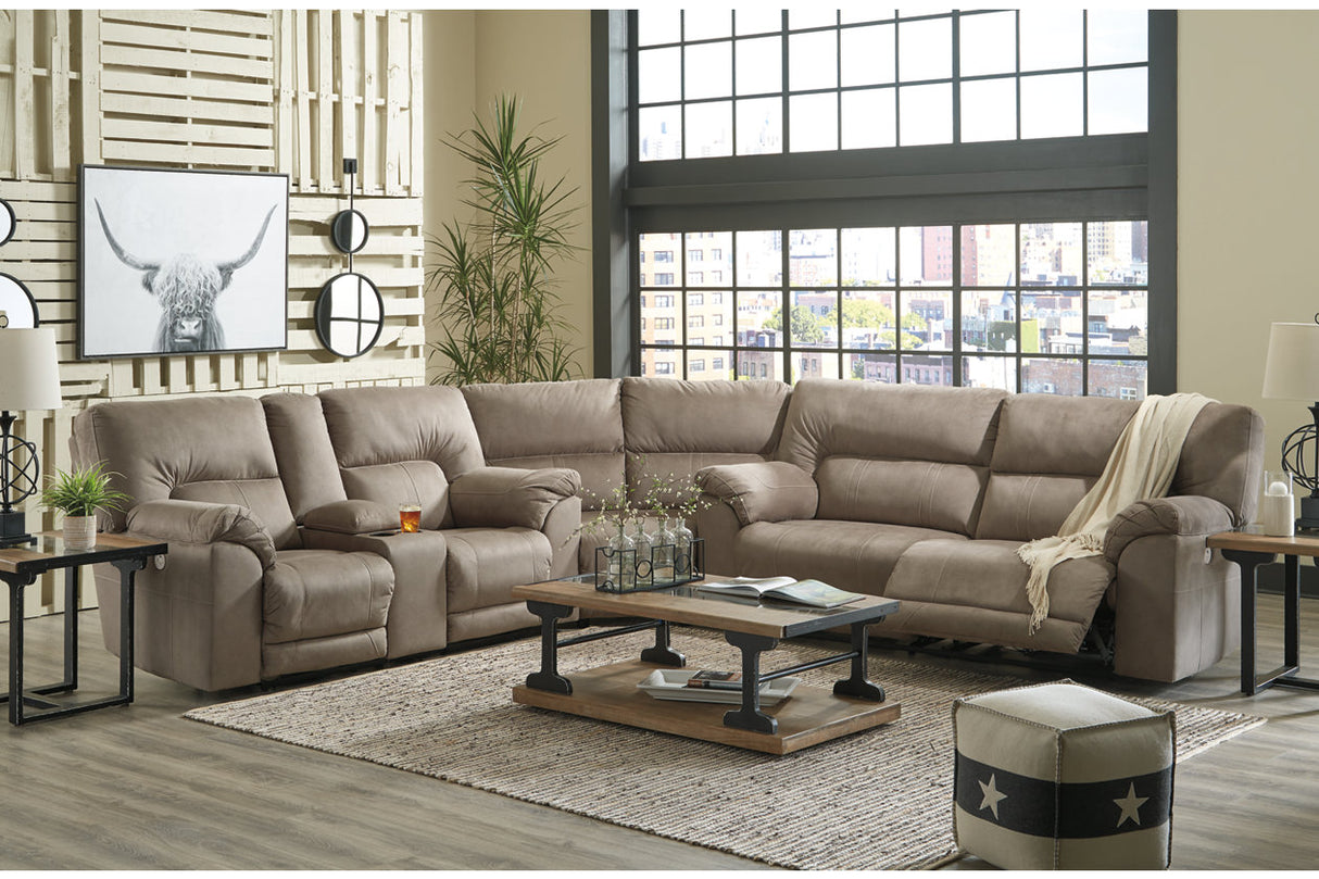 Cavalcade Slate 3-Piece Power Reclining Sectional from Ashley - Luna Furniture