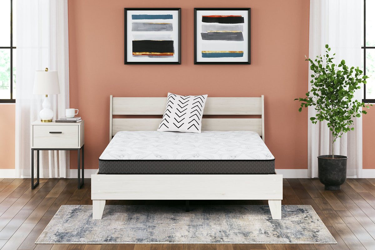 8 Inch Bonnell Hybrid White Queen Mattress from Ashley Furniture - Luna Furniture