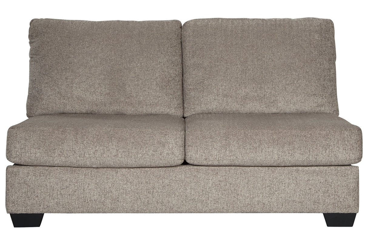 Ballinasloe Platinum Armless Loveseat from Ashley - Luna Furniture