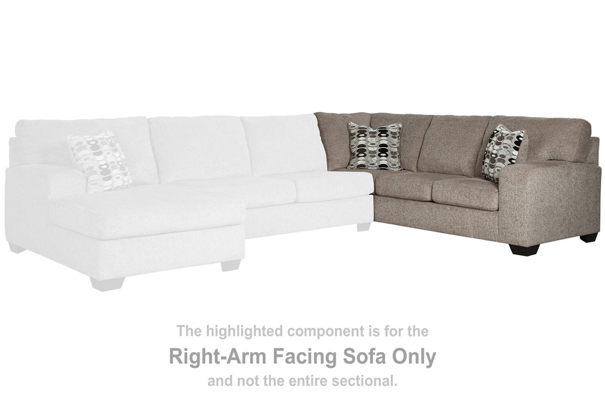 Ballinasloe Platinum Right-Arm Facing Sofa from Ashley - Luna Furniture