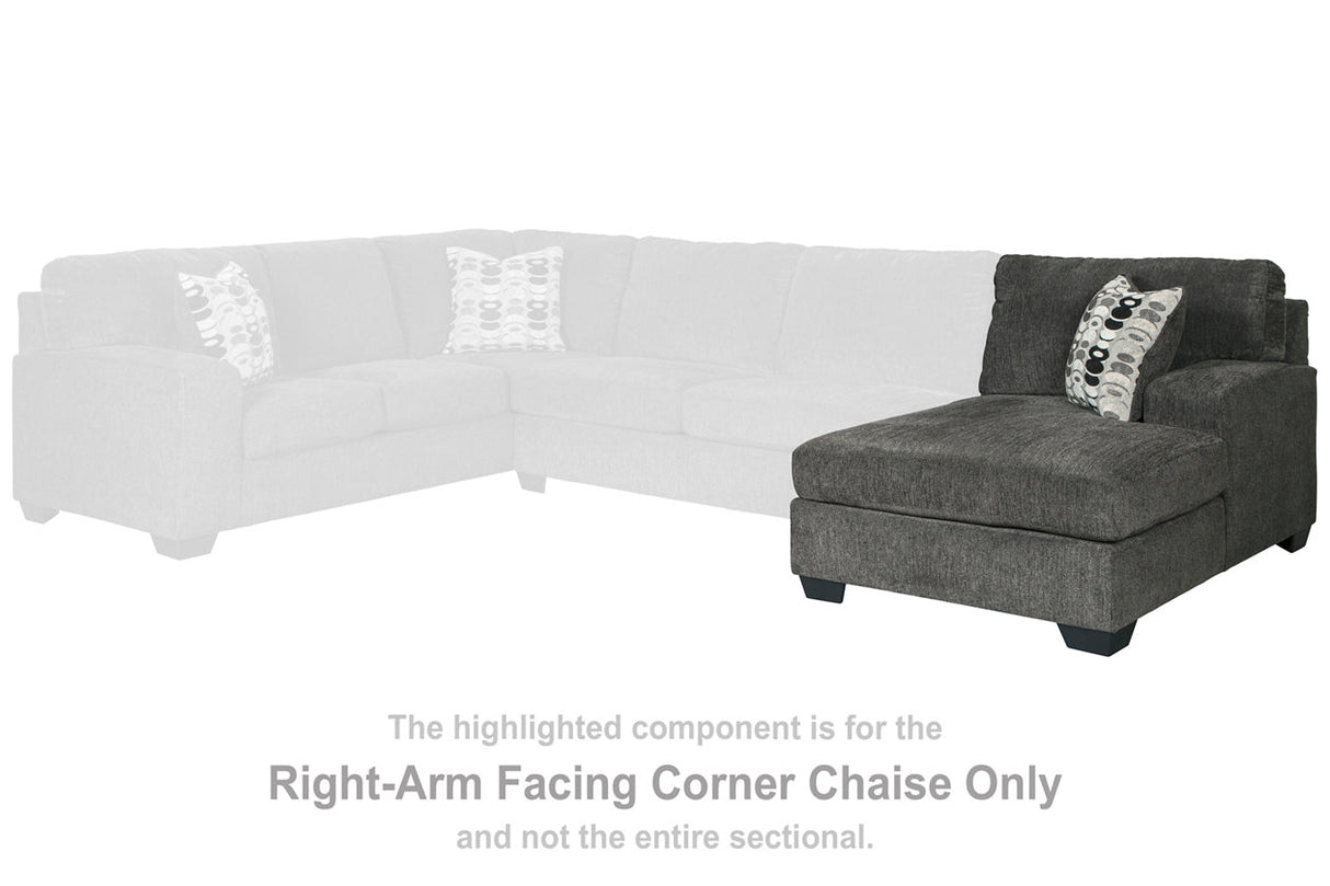 Ballinasloe Smoke Right-Arm Facing Corner Chaise from Ashley - Luna Furniture