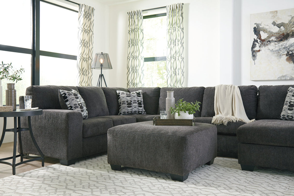 Ballinasloe Smoke Oversized Ottoman from Ashley - Luna Furniture