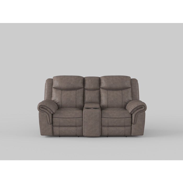 Aram Gray Faux Leather Sofa and Loveseat from Homelegance - Luna Furniture
