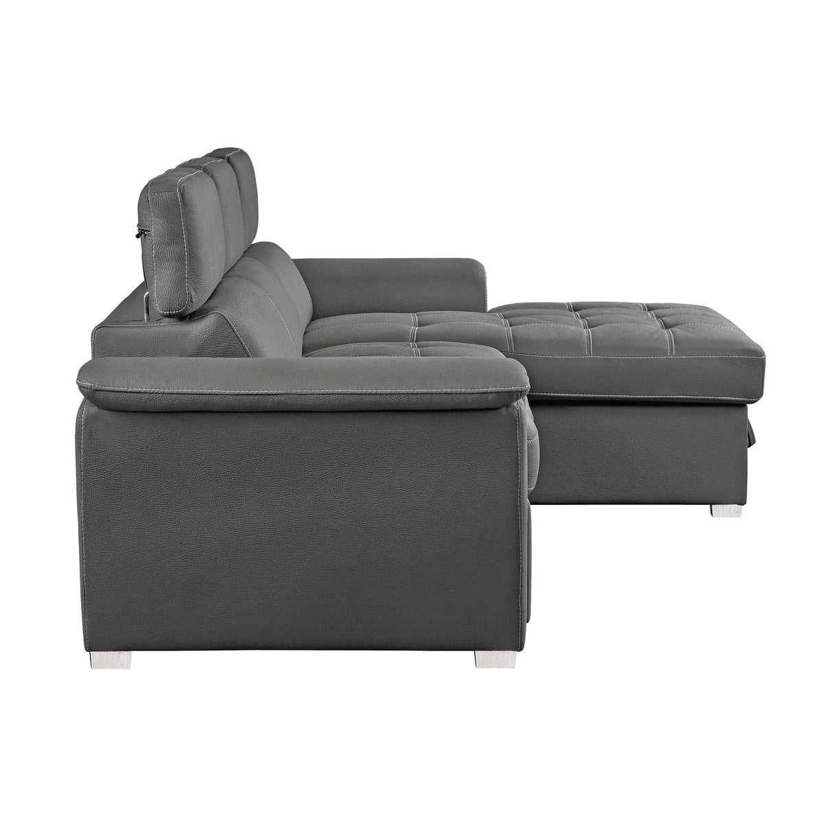 Ferriday Gray Storage Sleeper Sectional from Homelegance - Luna Furniture