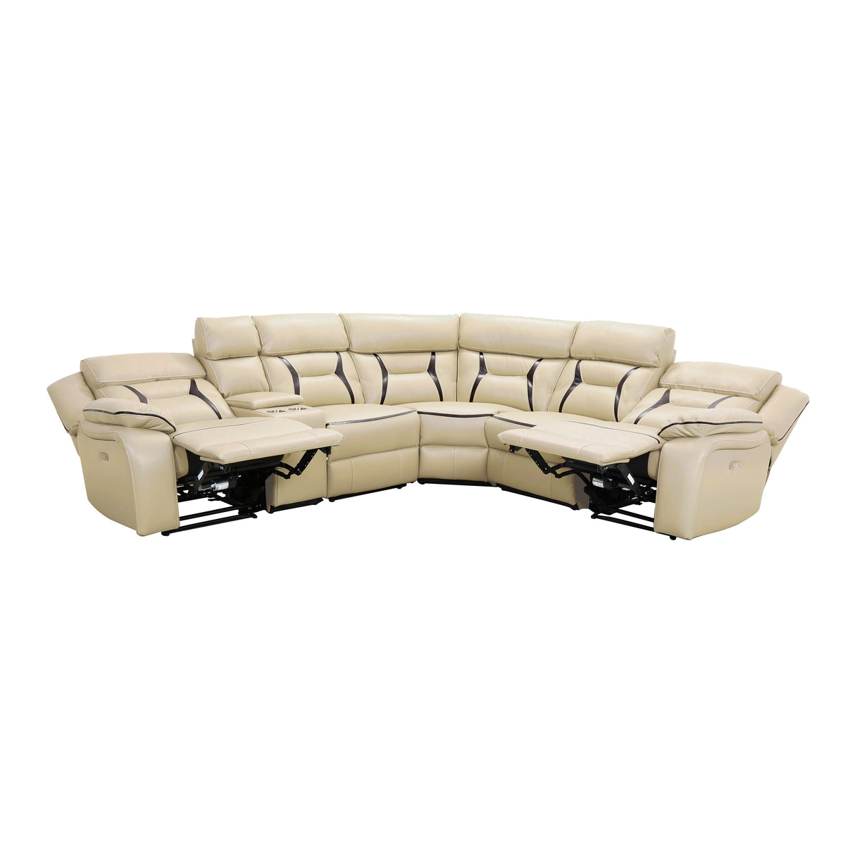 Amite Beige Power Reclining Sectional from Homelegance - Luna Furniture