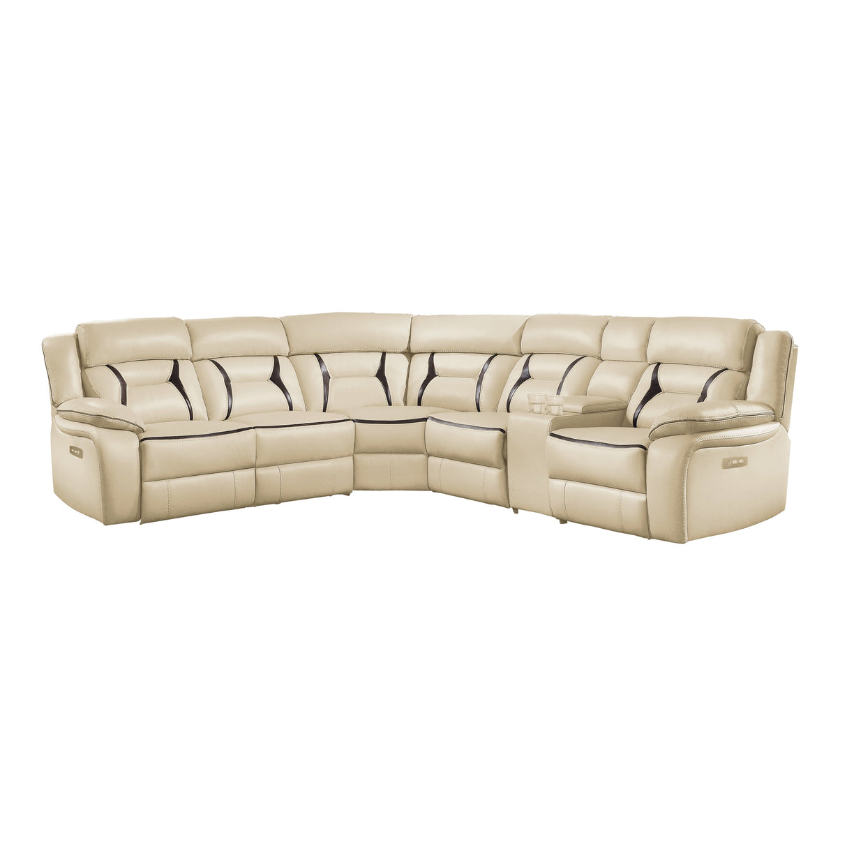 Amite Beige Power Reclining Sectional from Homelegance - Luna Furniture