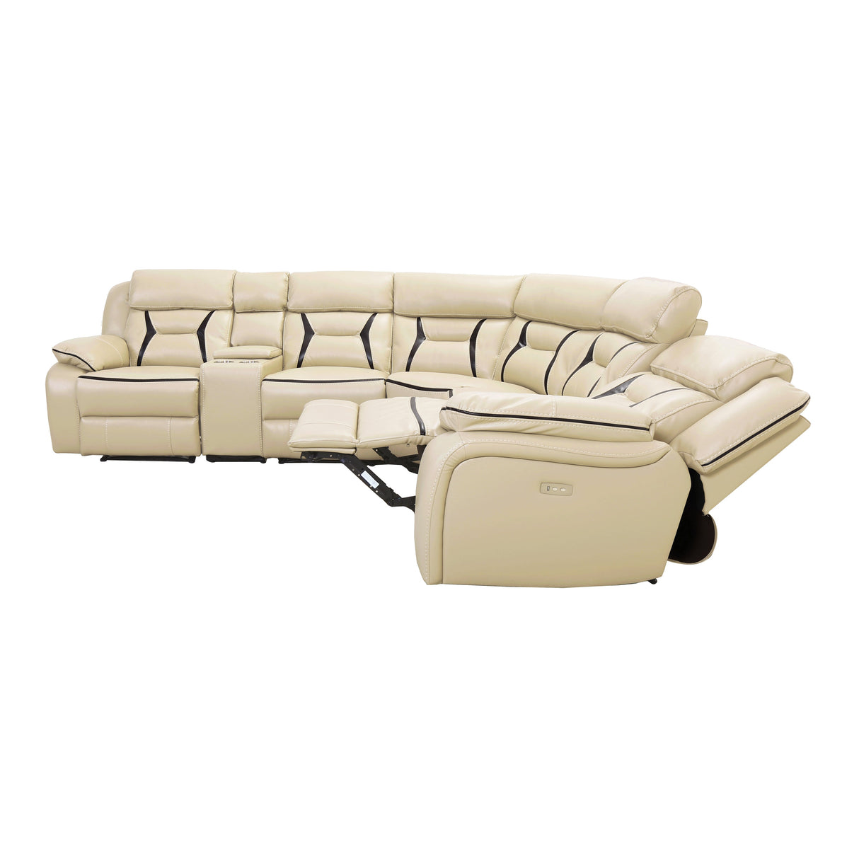 Amite Beige Power Reclining Sectional from Homelegance - Luna Furniture