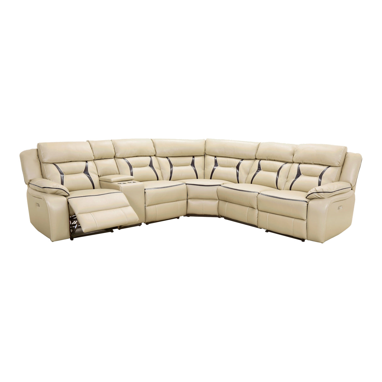 Amite Beige Power Reclining Sectional from Homelegance - Luna Furniture