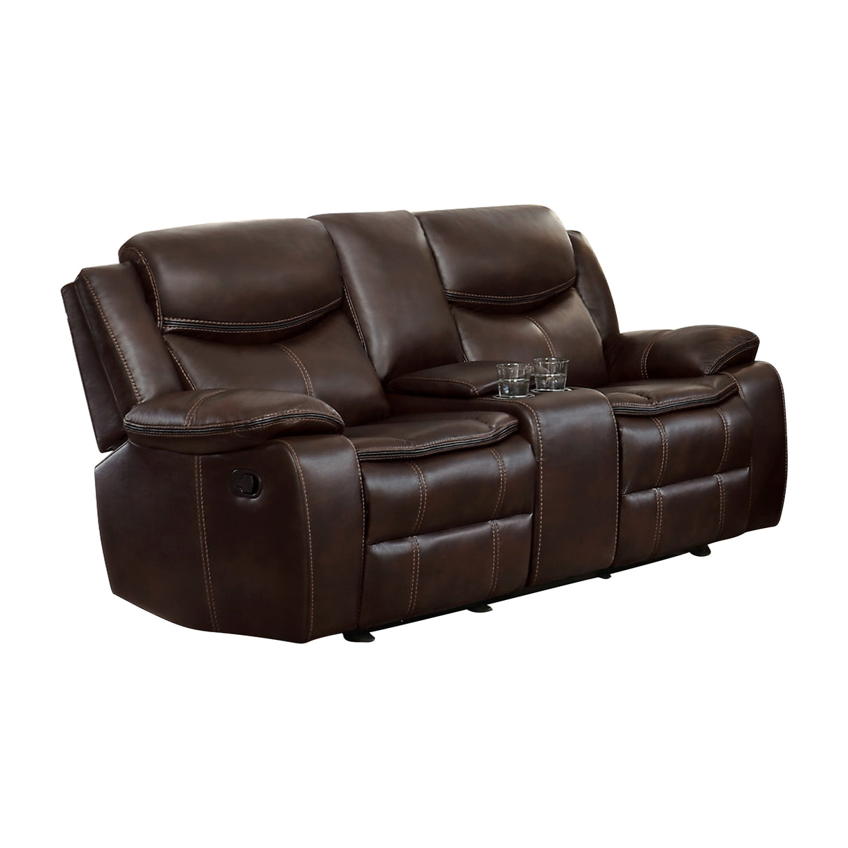 Bastrop Brown Reclining Sofa and Loveseat from Homelegance - Luna Furniture