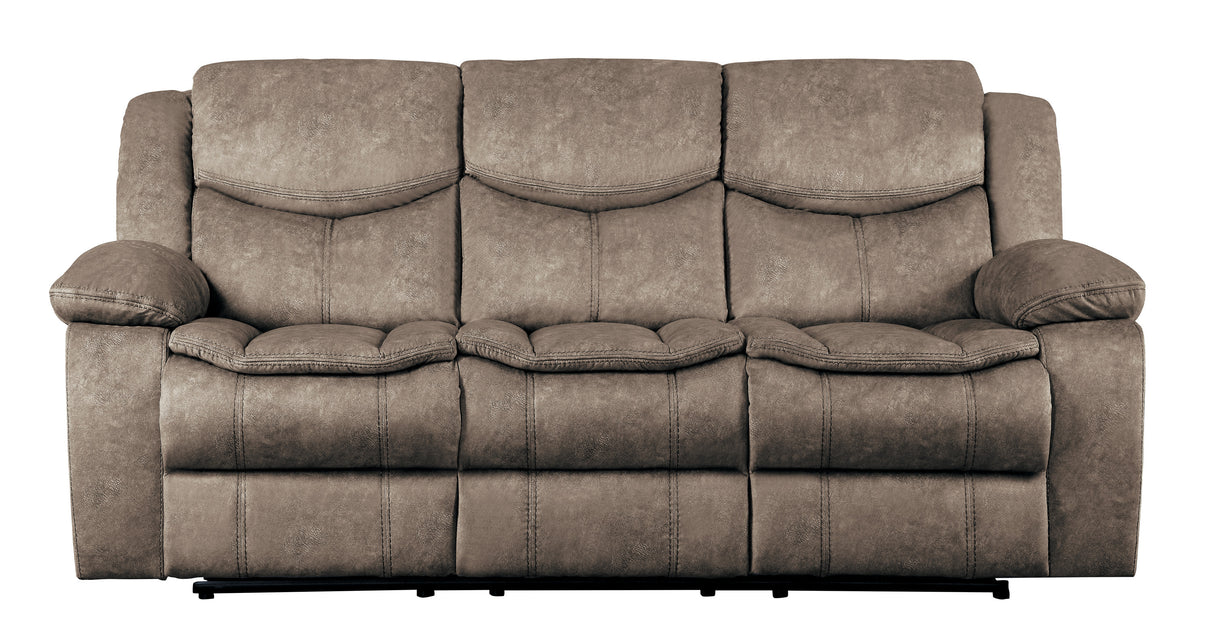 Bastrop Brown Microfiber Reclining Sofa and Loveseat from Homelegance - Luna Furniture